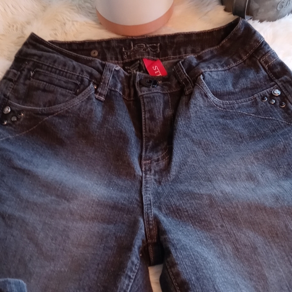 Jag Stretch Size 0 Petite Black Faded Jeans - Picture 4 of 9